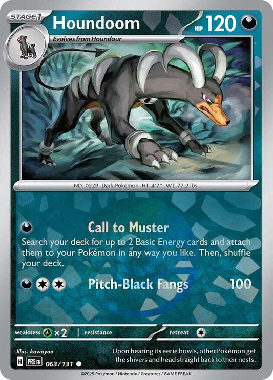 Houndoom (Poke Ball Pattern) 063/131 Common SV: Prismatic Evolutions NM