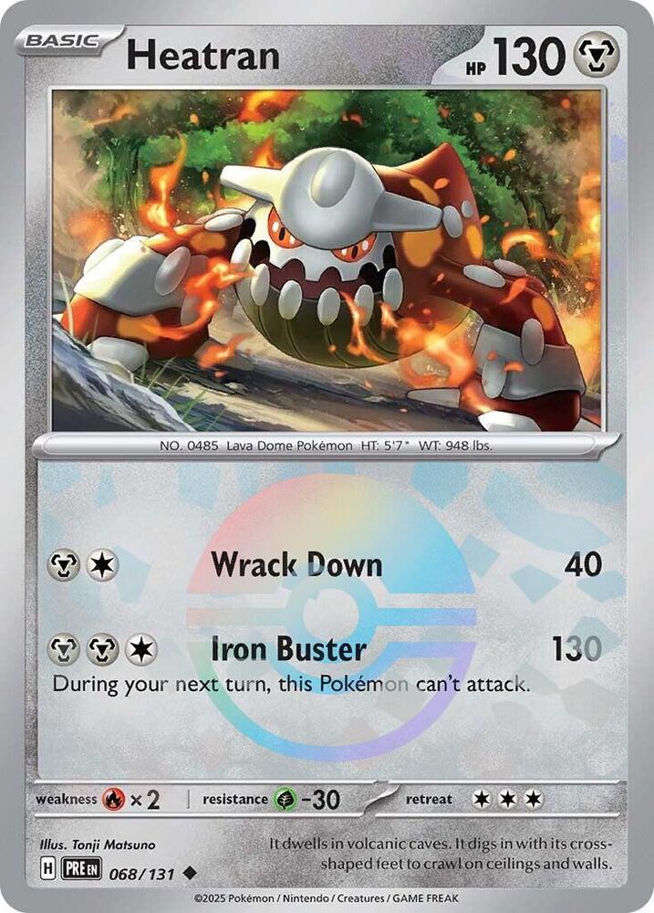 Heatran (Poke Ball Pattern) 068/131 Uncommon SV: Prismatic Evolutions NM