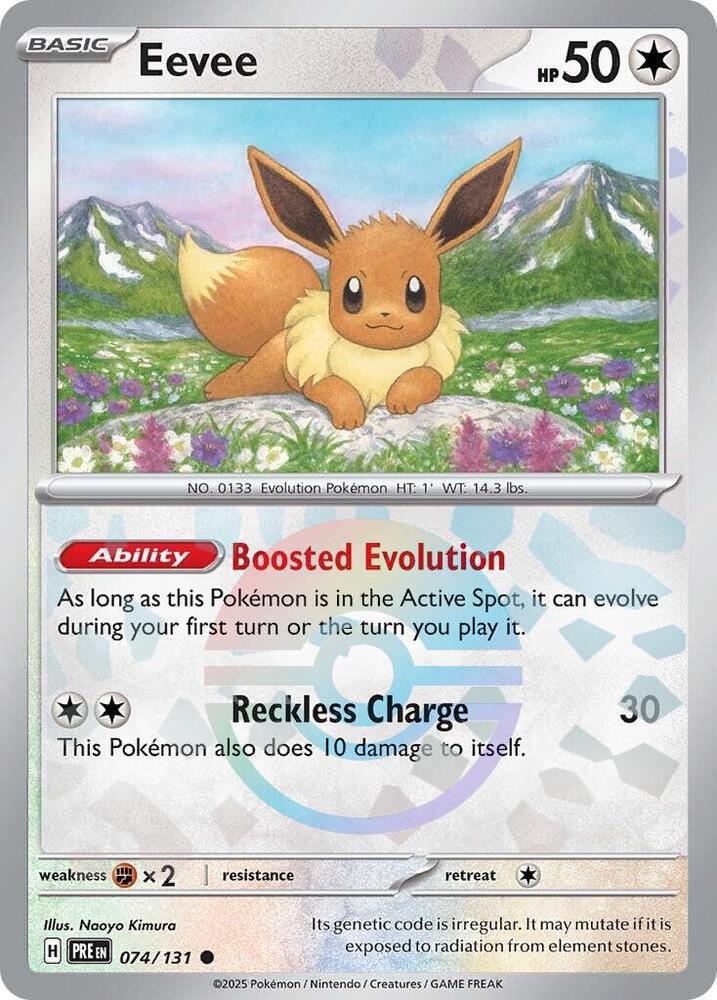 Eevee (Poke Ball Pattern) 074/131 Common SV: Prismatic Evolutions NM
