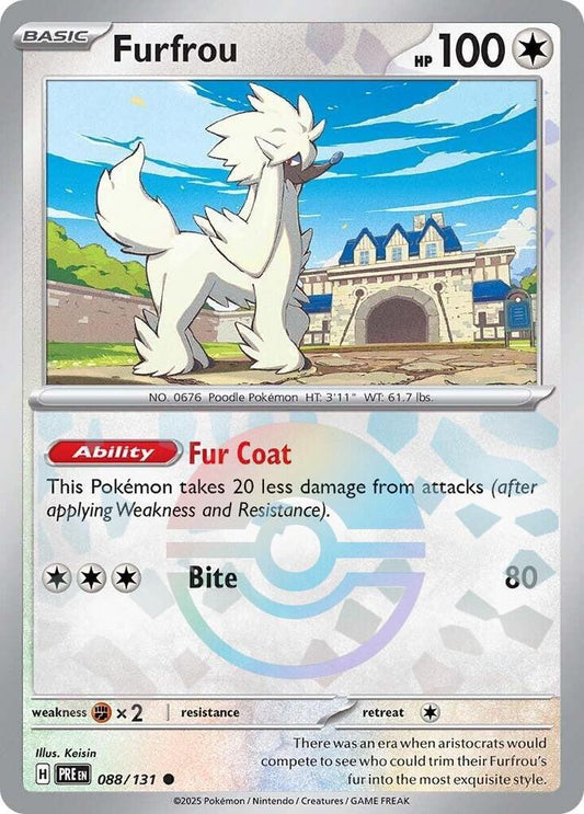 Furfrou (Poke Ball Pattern) 088/131 Common SV: Prismatic Evolutions NM