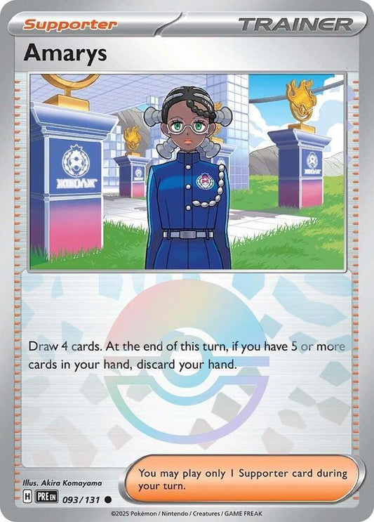 Amarys (Poke Ball Pattern) 093/131 Common SV: Prismatic Evolutions NM