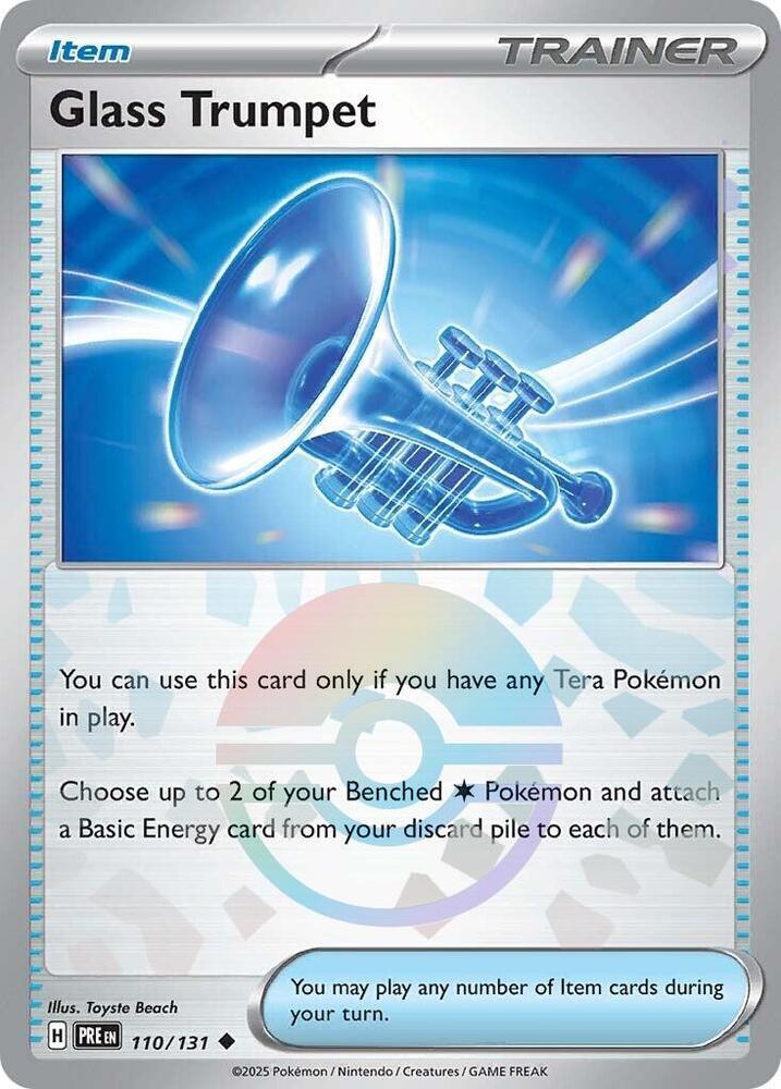 Glass Trumpet (Poke Ball Pattern) 110/131 Uncommon SV: Prismatic Evolutions NM