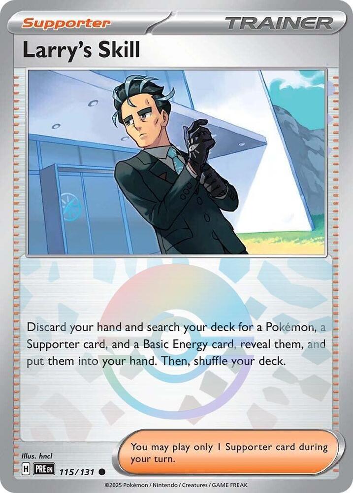 Larry's Skill (Poke Ball Pattern) 115/131 Common SV: Prismatic Evolutions NM