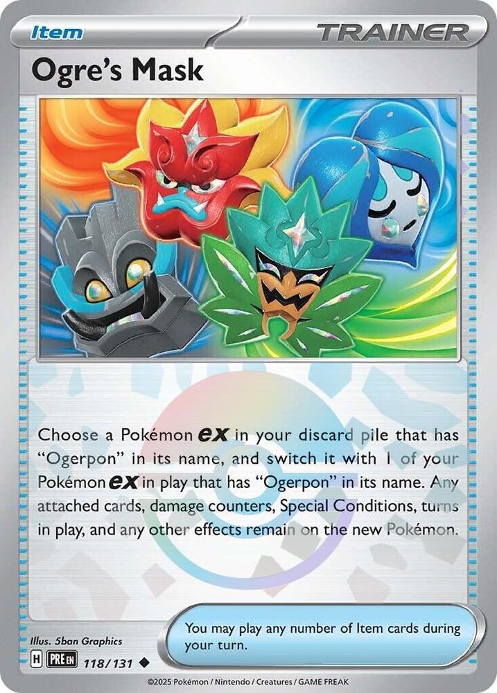 Ogre's Mask (Poke Ball Pattern) 118/131 Uncommon SV: Prismatic Evolutions NM