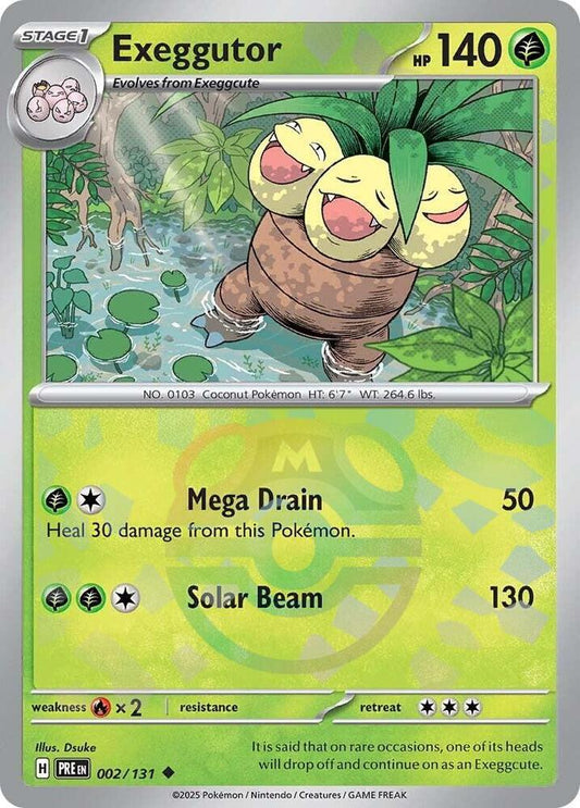 Exeggutor (Master Ball Pattern) 002/131 Uncommon SV: Prismatic Evolutions NM