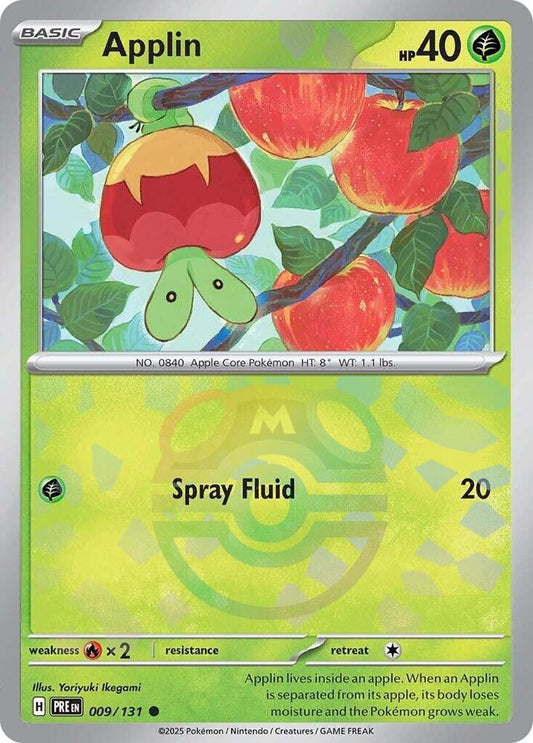 Applin (Master Ball Pattern) 009/131 Common SV: Prismatic Evolutions NM