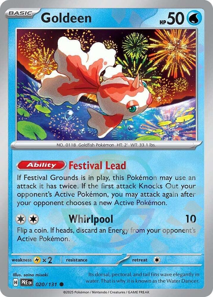 Goldeen (Master Ball Pattern) 020/131 Common SV: Prismatic Evolutions NM