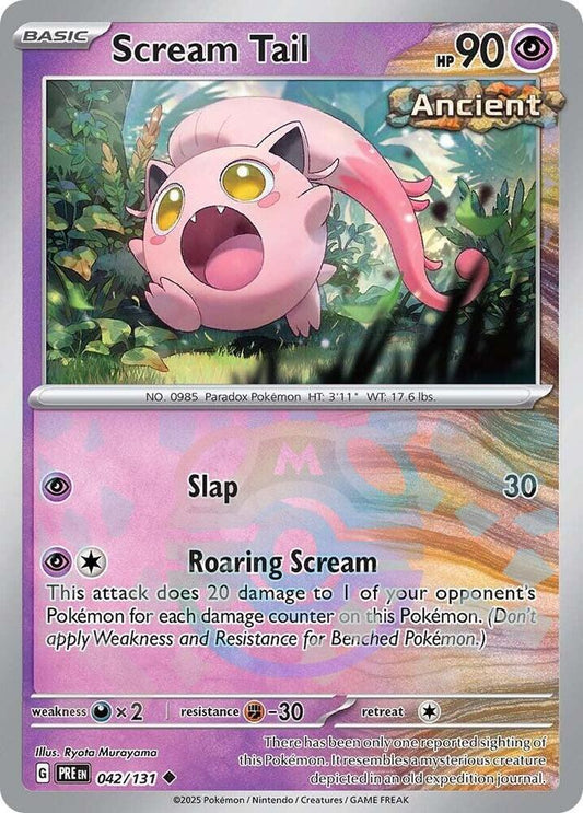 Scream Tail (Master Ball Pattern) 042/131 Uncommon SV: Prismatic Evolutions NM