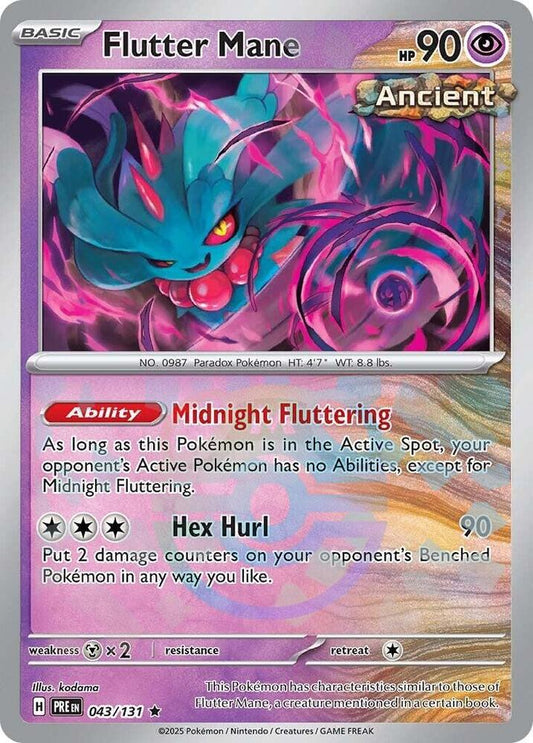 Flutter Mane (Master Ball Pattern) 043/131 Rare SV: Prismatic Evolutions NM
