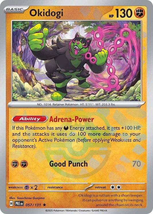Okidogi (Master Ball Pattern) 057/131 Rare SV: Prismatic Evolutions NM