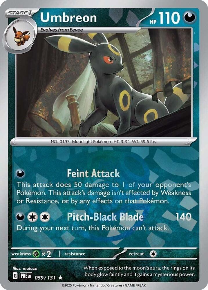 Umbreon (Master Ball Pattern) 059/131 Rare SV: Prismatic Evolutions NM
