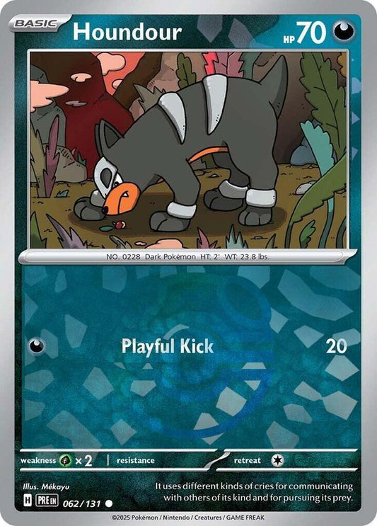 Houndour (Master Ball Pattern) 062/131 Common SV: Prismatic Evolutions NM