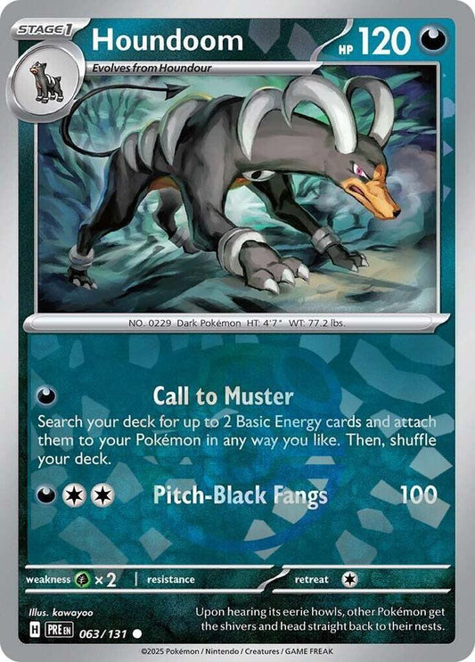 Houndoom (Master Ball Pattern) 063/131 Common SV: Prismatic Evolutions NM