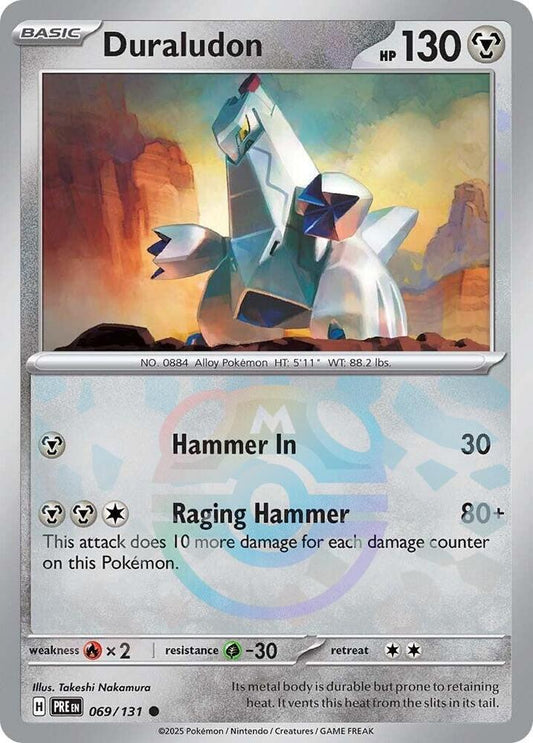 Duraludon (Master Ball Pattern) 069/131 Common SV: Prismatic Evolutions NM