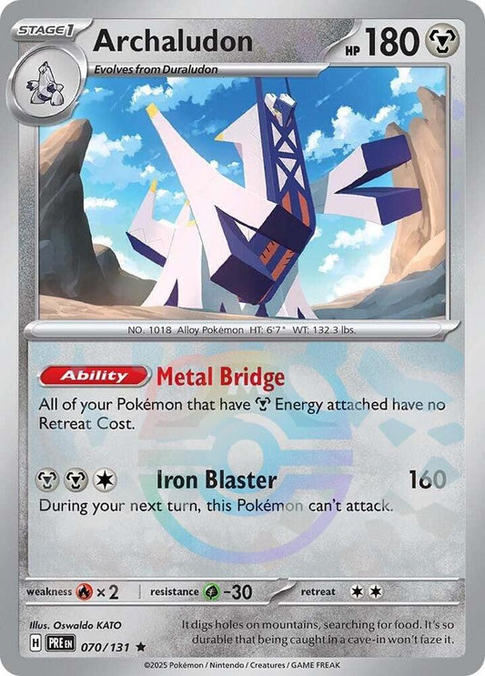 Archaludon (Master Ball Pattern) 070/131 Rare SV: Prismatic Evolutions NM