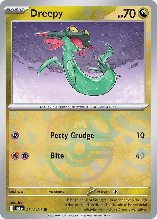 Dreepy (Master Ball Pattern) 071/131 Common SV: Prismatic Evolutions NM