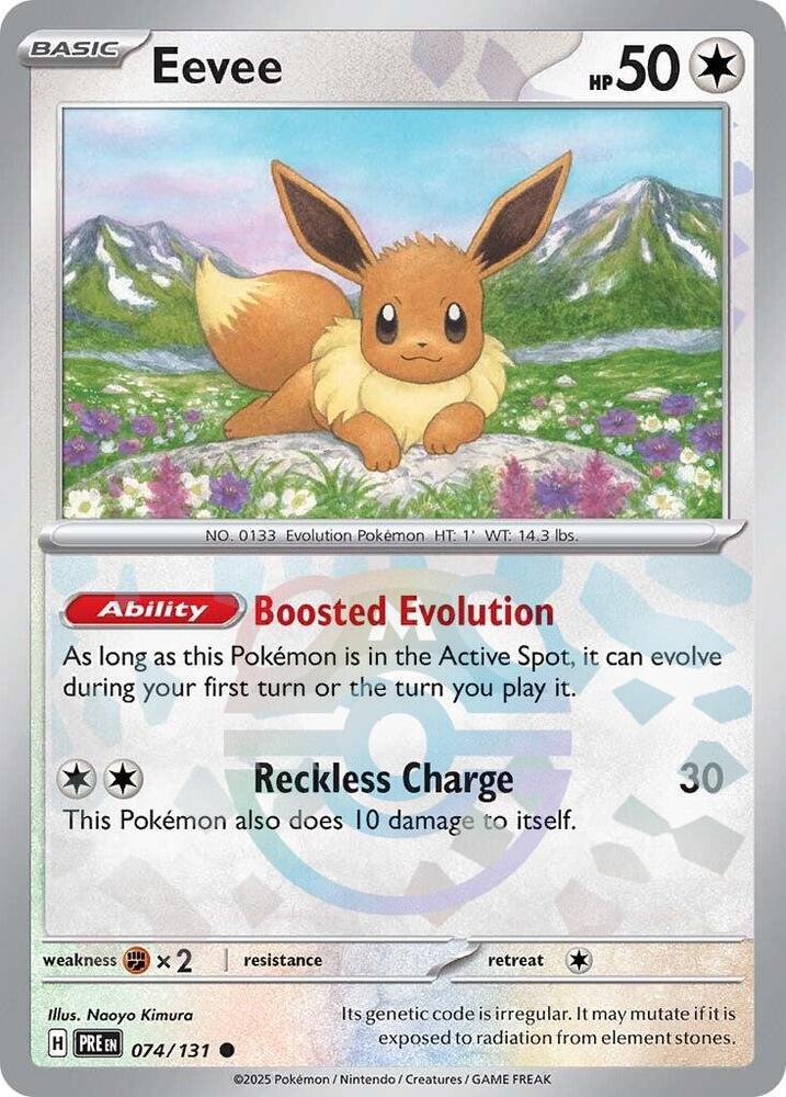 Eevee (Master Ball Pattern) 074/131 Common SV: Prismatic Evolutions NM