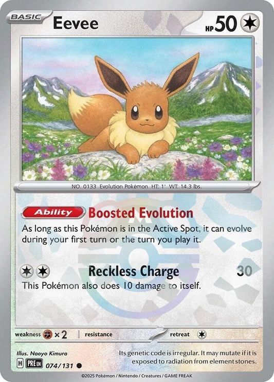 Eevee (Master Ball Pattern) 074/131 Common SV: Prismatic Evolutions NM