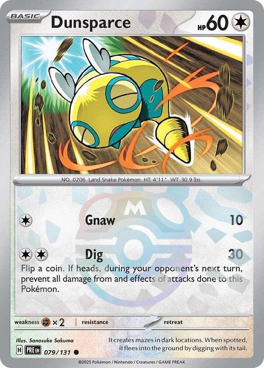Dunsparce (Master Ball Pattern) 079/131 Common SV: Prismatic Evolutions NM