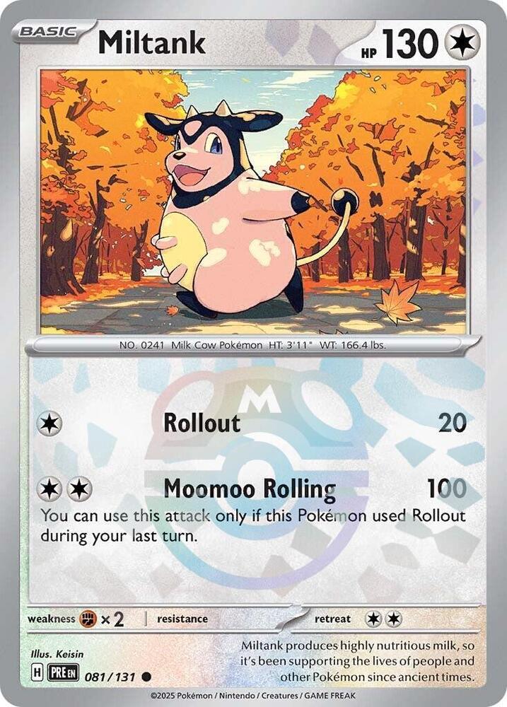 Miltank (Master Ball Pattern) 081/131 Common SV: Prismatic Evolutions NM