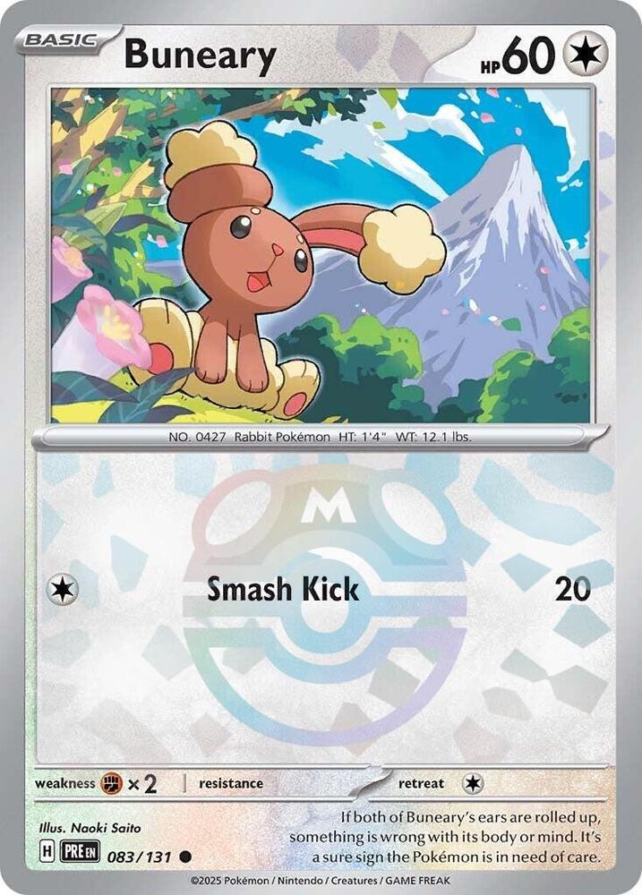 Buneary (Master Ball Pattern) 083/131 Common SV: Prismatic Evolutions NM
