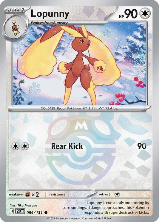 Lopunny (Master Ball Pattern) 084/131 Common SV: Prismatic Evolutions NM