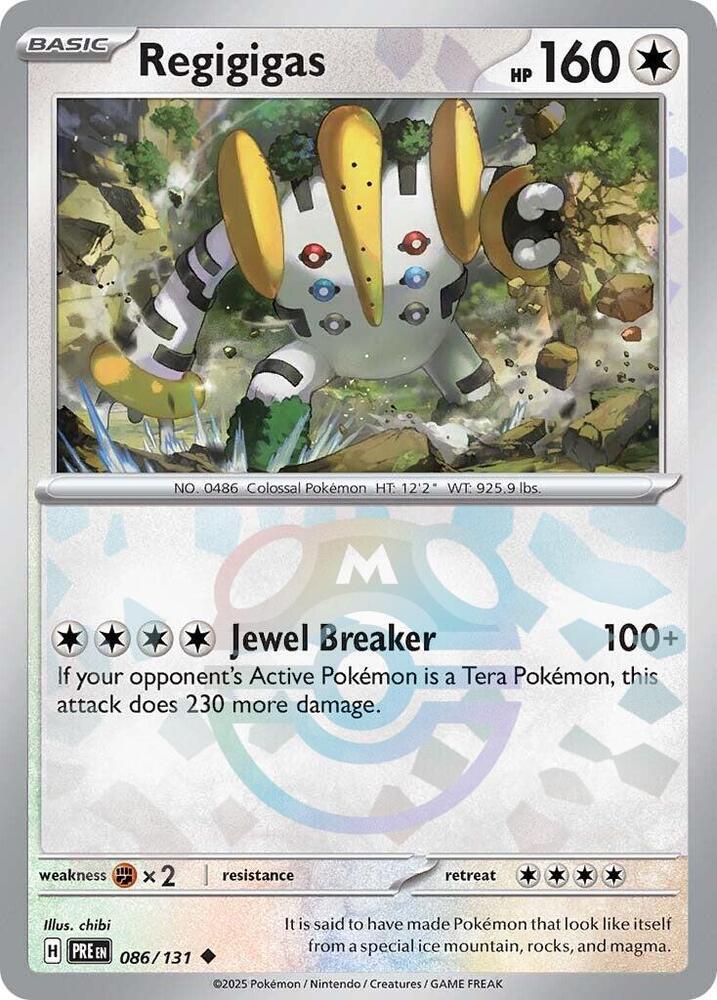 Regigigas (Master Ball Pattern) 086/131 Uncommon SV: Prismatic Evolutions NM