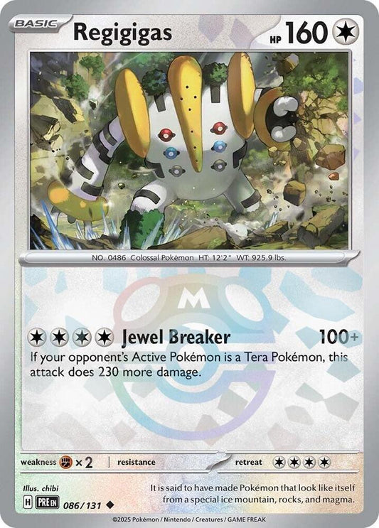 Regigigas (Master Ball Pattern) 086/131 Uncommon SV: Prismatic Evolutions NM