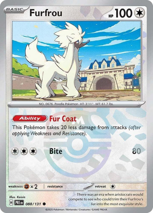 Furfrou (Master Ball Pattern) 088/131 Common SV: Prismatic Evolutions NM