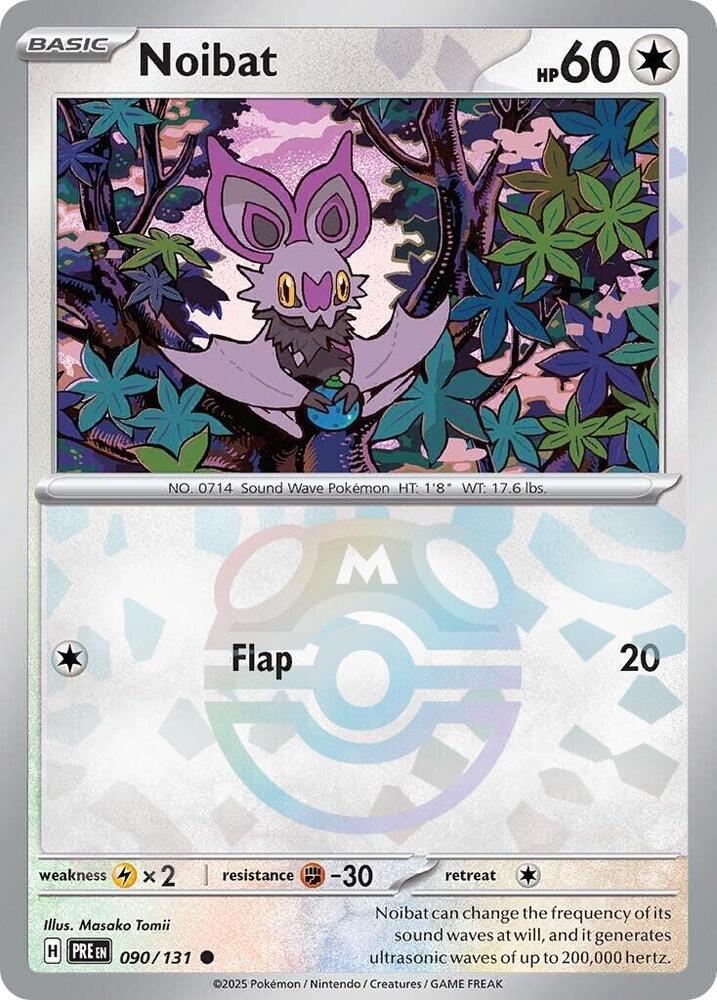 Noibat (Master Ball Pattern) 090/131 Common SV: Prismatic Evolutions NM