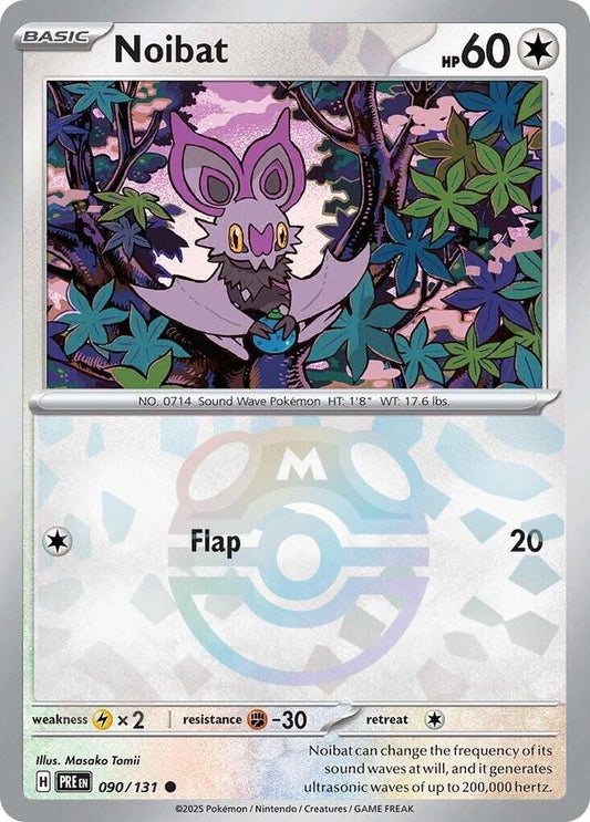 Noibat (Master Ball Pattern) 090/131 Common SV: Prismatic Evolutions NM