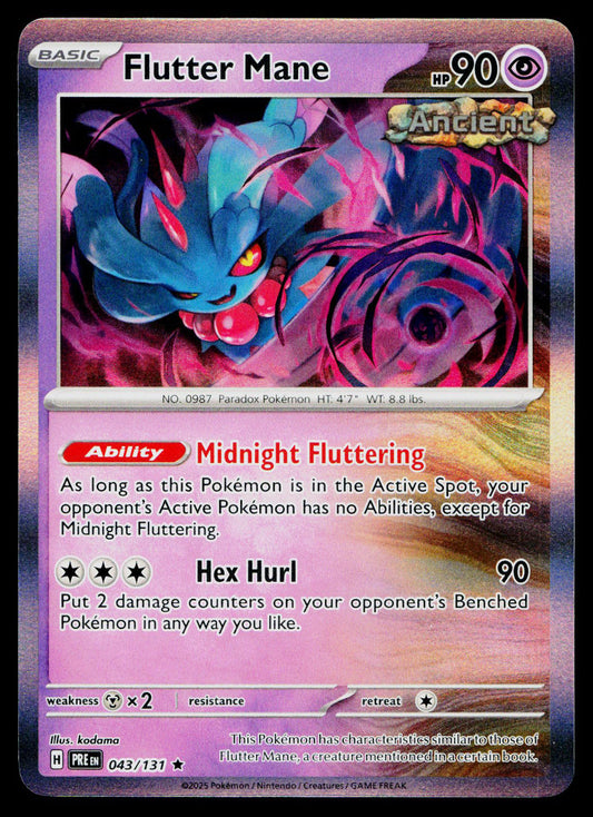 Flutter Mane 043/131 Rare SV: Prismatic Evolutions NM
